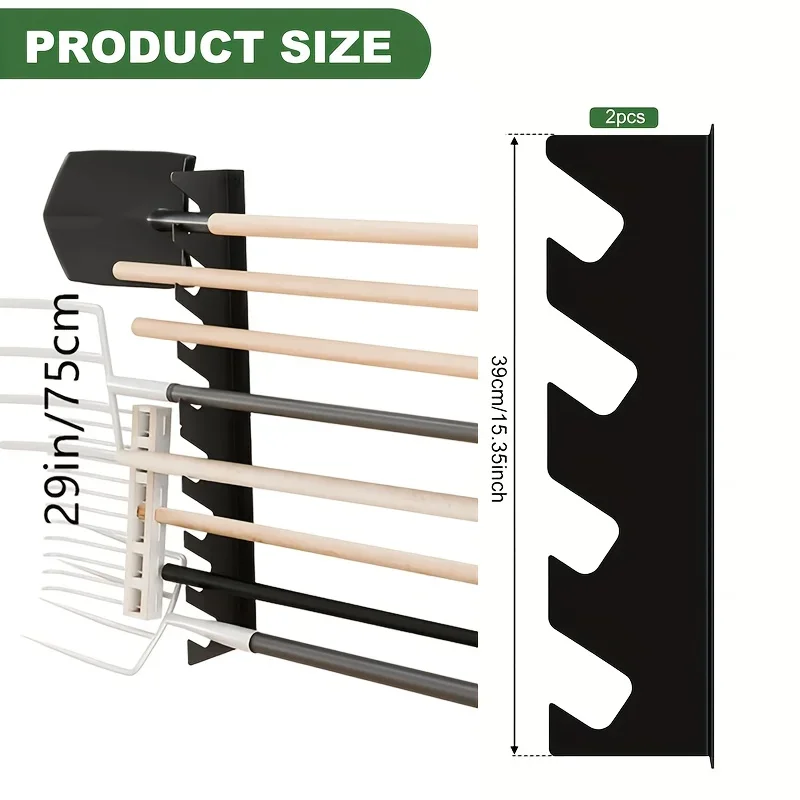 Gardening Tools Rack - 튼튼한 금속 정원 도구 홀더 (삽과