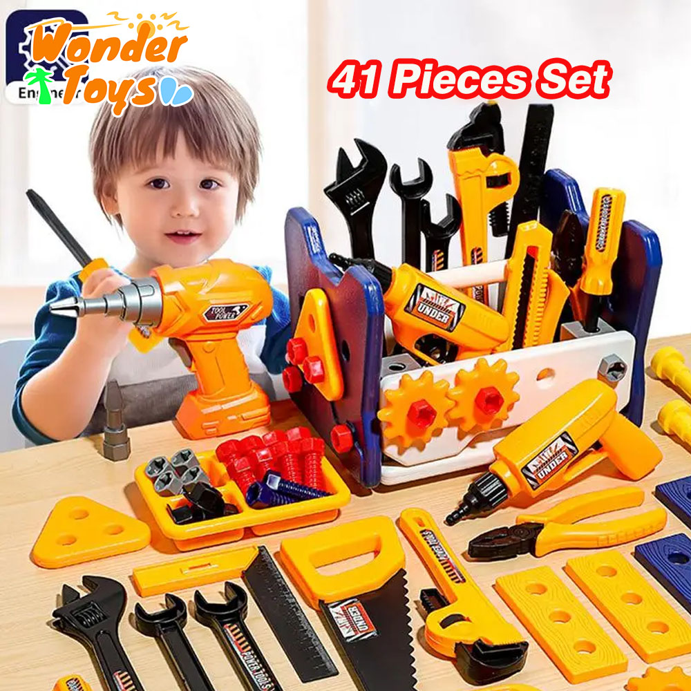 Gardening Tools Girly - 전기 드릴이 포함된 41개 세트 어린이