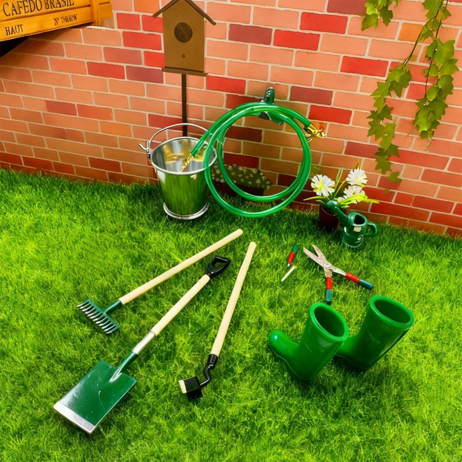 작은 정원 도구 미니어처 장식품 12개 노움 정원 농업 - Gardening Tools Girly 리뷰 및 가격
