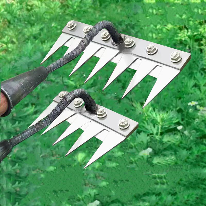 스틸 가든 제초용 갈퀴 다용도 농업용 짚괭이 5/6날  - Gardening Tools Uses 리뷰 및 가격