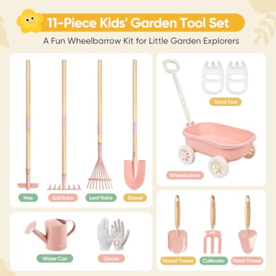 손수레가 포함된 정원 가꾸기 세트, 11피스 야외 마당 - Gardening Tools Japan 리뷰 및 가격