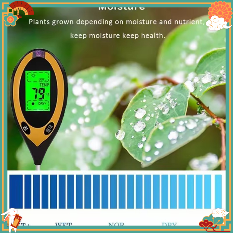 다기능 4-in-1 토양 PH 측정기 수분, 온도, 광 - Gardening Tools Uses 리뷰 및 가격