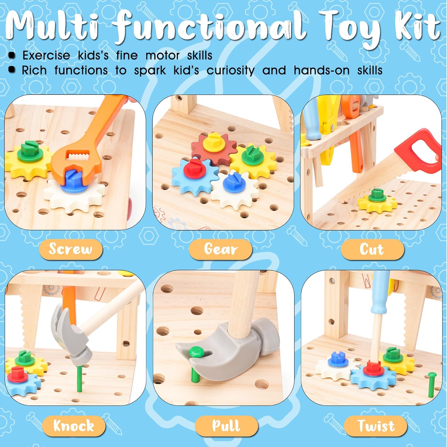 어린이용 나무 공구 벤치, 몬테소리 교육용 역할 놀이  - Gardening Tools Kids 리뷰 및 가격