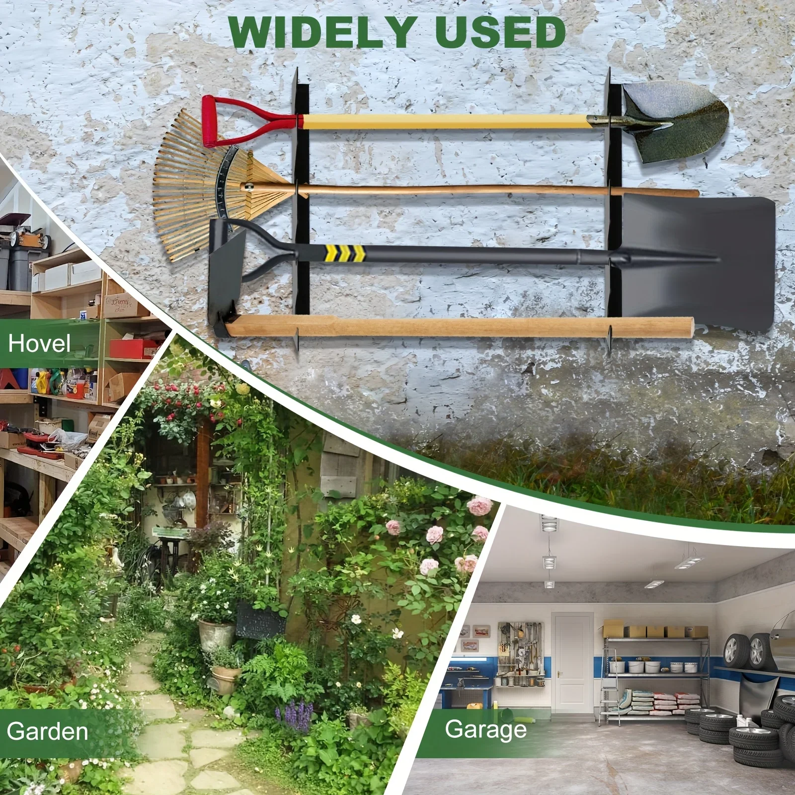 튼튼한 금속 정원 도구 홀더 (삽과 갈퀴 보관 가능), - Gardening Tools Rack 리뷰 및 가격