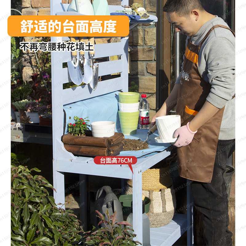 솔리드 우드 다육식물 정원 테이블 도구 보관함 포함 야 - Gardening Tools Japan 리뷰 및 가격