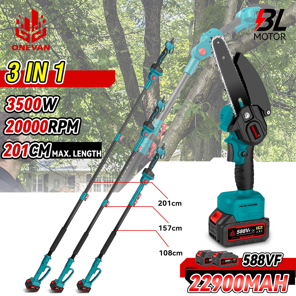 브러시리스 전동 롱 리치 폴 무선 전지가위 리튬 전지가 - Pruning Shears 리뷰 및 가격