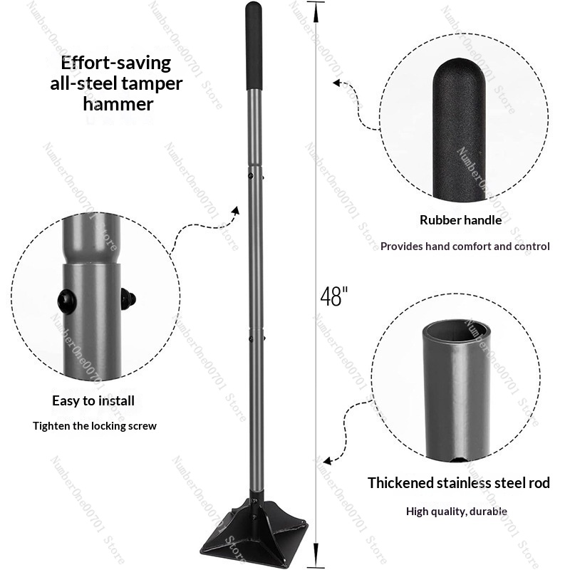분리형 강철 정원 다짐기, 평면 토양 압축 도구, 사용 - Gardening Tools Uses 리뷰 및 가격