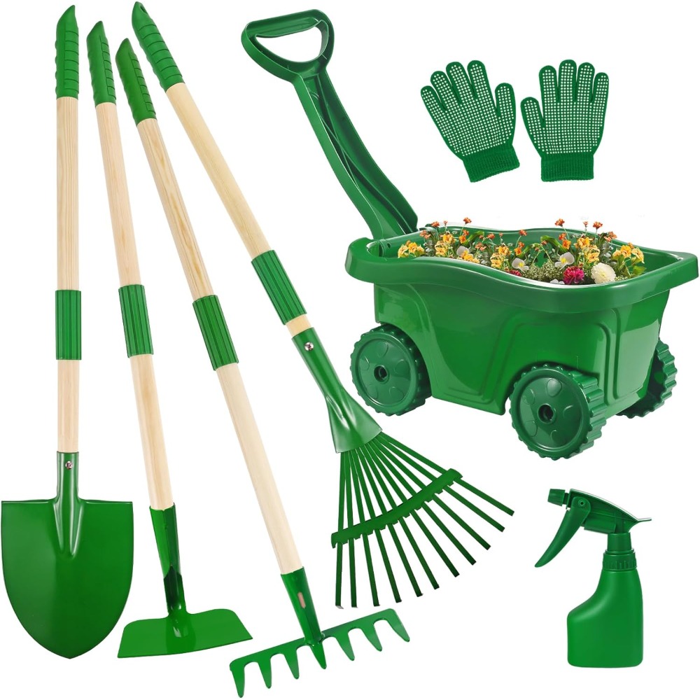 어린이용 정원 가꾸기 도구 세트(손수레 포함), 삽,  - Gardening Tools Girly 리뷰 및 가격