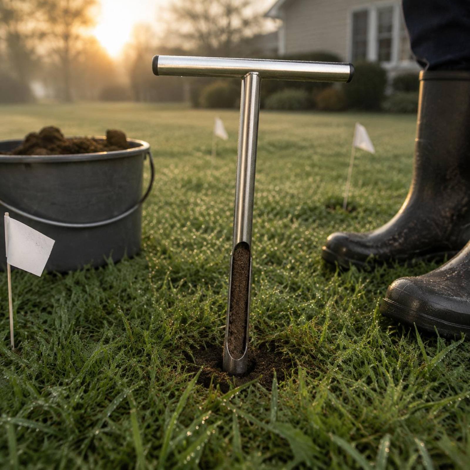 스테인레스 스틸 토양 샘플러 사용하기 쉬운 T-핸들 토 - Gardening Tools Uses 리뷰 및 가격