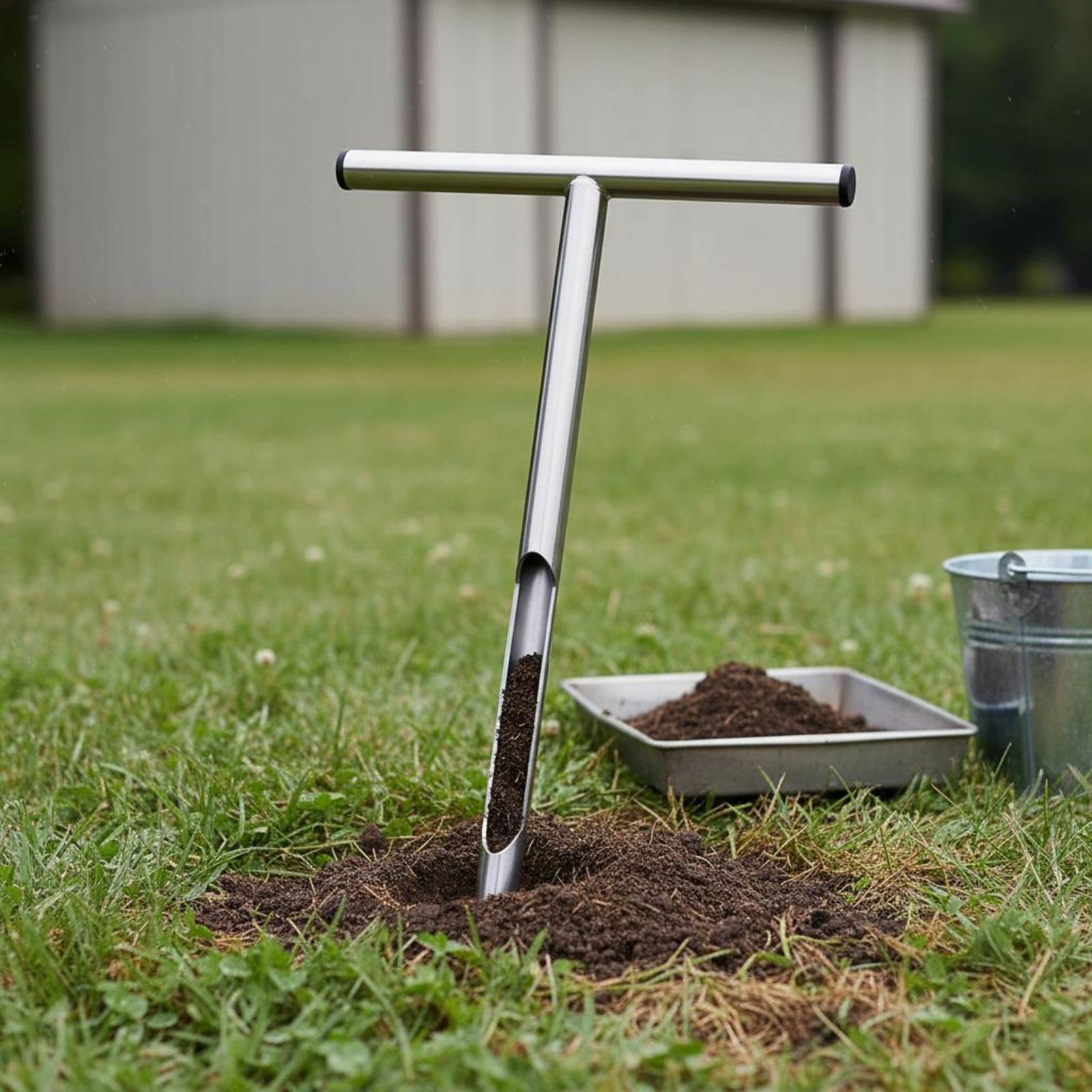 스테인레스 스틸 토양 샘플러 사용하기 쉬운 T-핸들 토 - Gardening Tools Uses 리뷰 및 가격