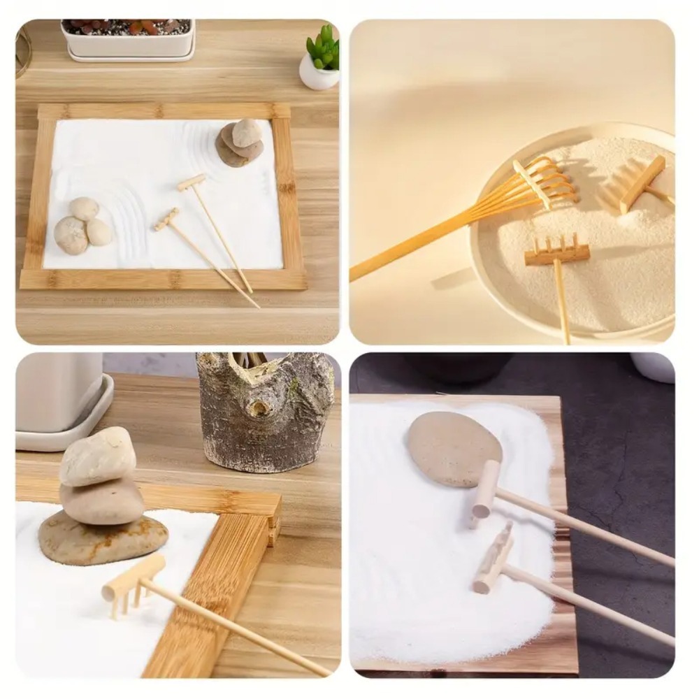6pcs 미니 대나무 갈퀴 세트, 선(禪) 정원 데스크 - Gardening Tools Japan 리뷰 및 가격
