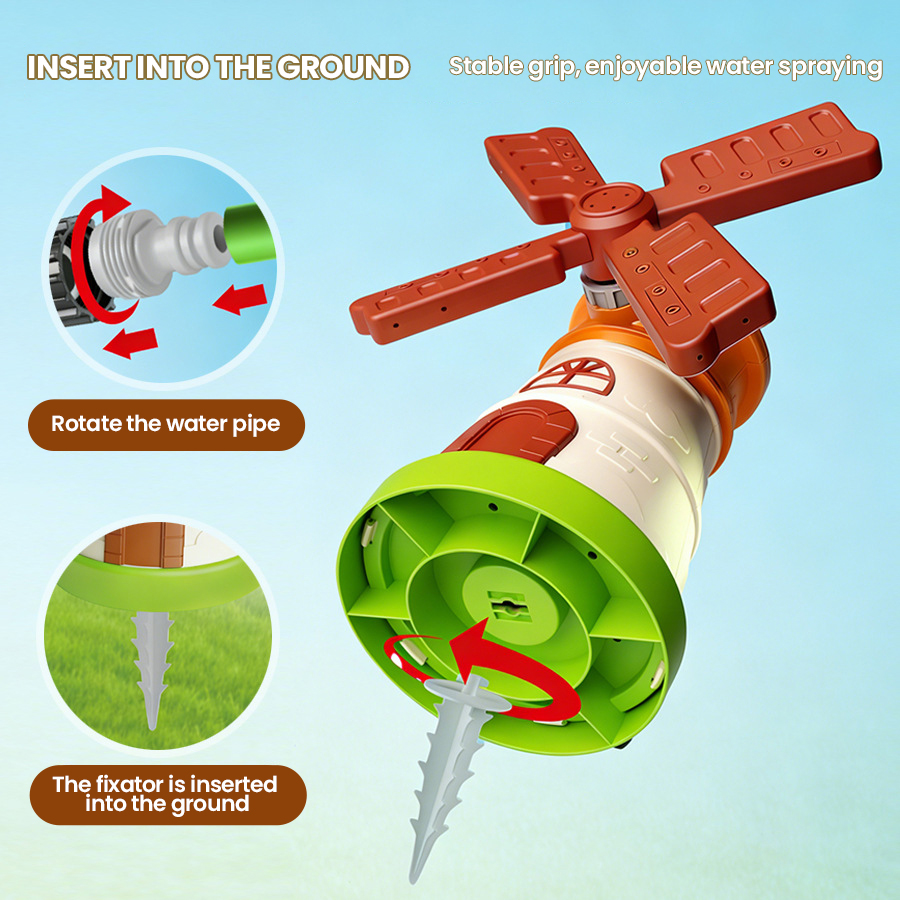 야외 회전식 풍차 스프링클러 장난감 360도 회전 물  - Gardening Tools Girly 리뷰 및 가격
